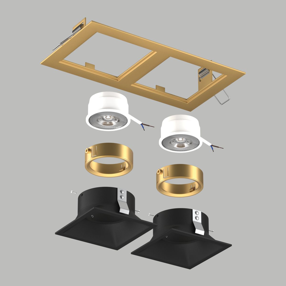 Встраиваемый led светильник Lightstar Domino (214523+214507+214507+214003+214003) D5230707GMOD