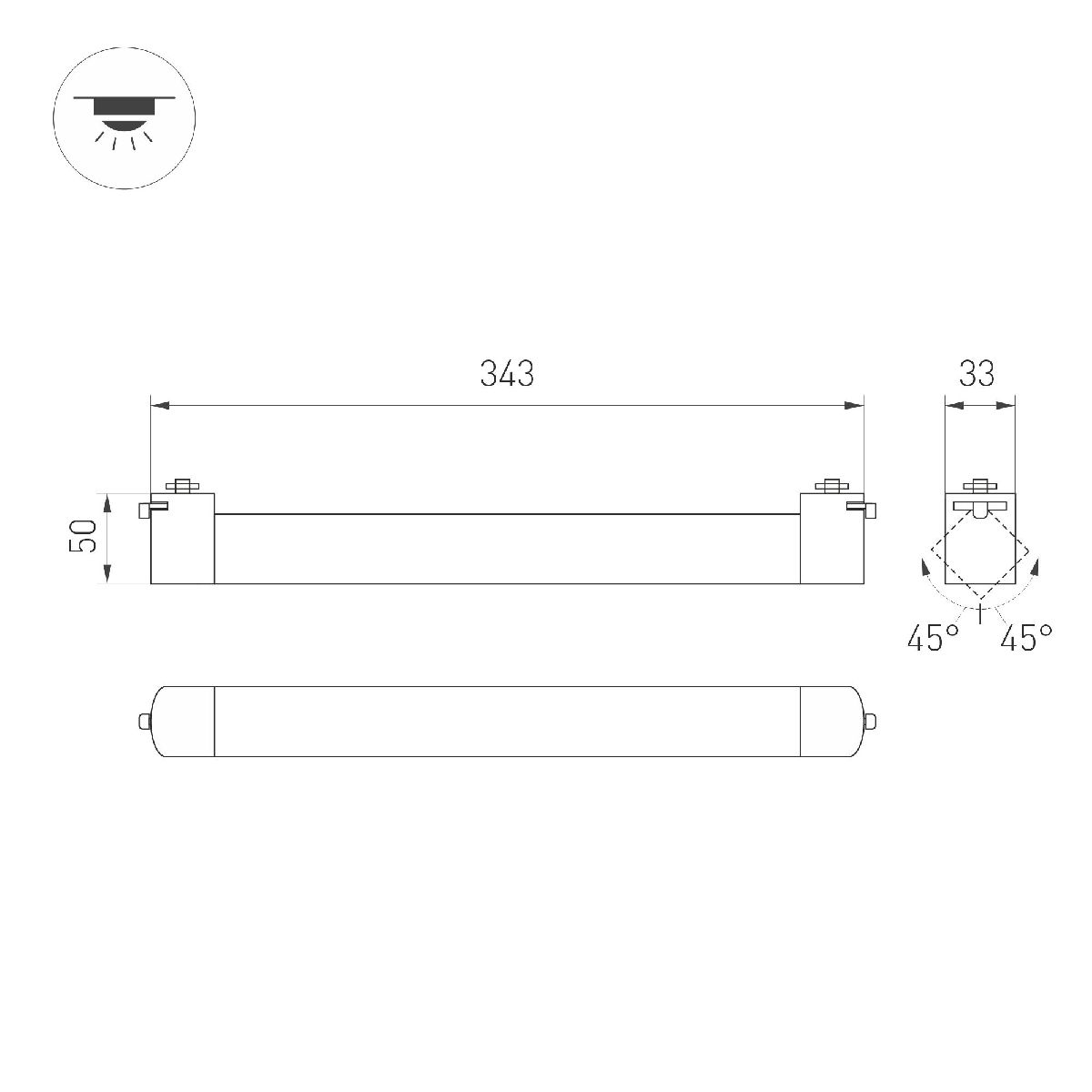 Трековый однофазный светильник Arlight LGD-NEPTUN-2TR-L343-10W Day4000 051912