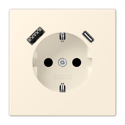 Розетка 2K+З USB Typ AC Jung LC1520-15CA245