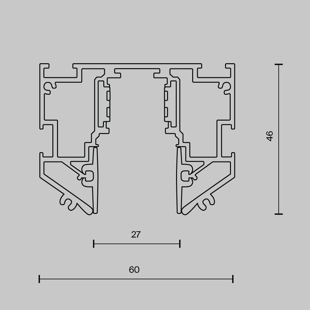Шинопровод встраиваемый для натяжного потолка Maytoni Technical TRX034-SCHN-422B