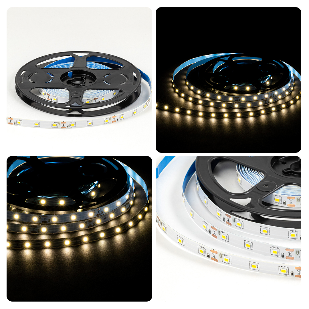 Светодиодная лента OGM 12В 2835 4,8Вт/м 4000К 7Лм/чип 5м IP20 LSE-247