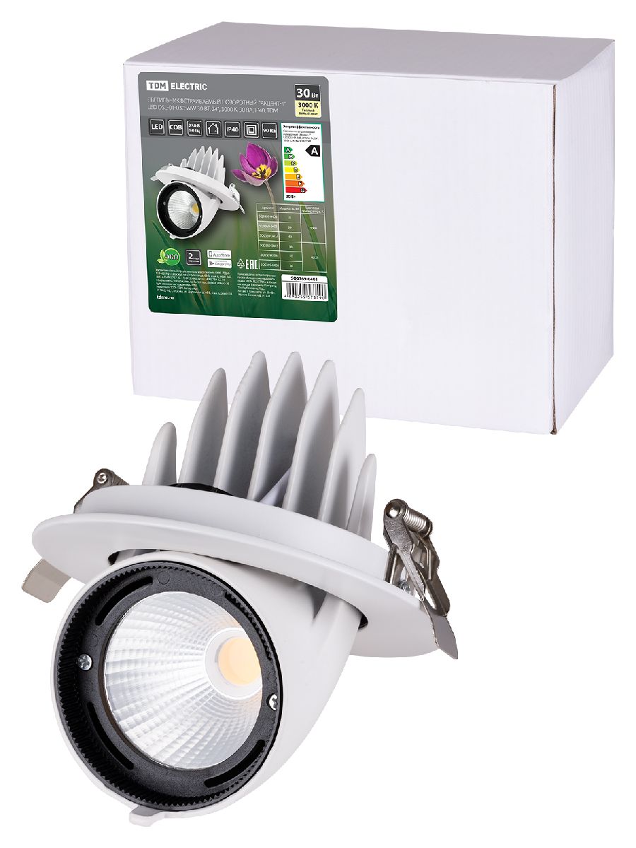 Встраиваемый светодиодный светильник TDM Electric Акцент-1DSL-01-030-WW SQ0369-0401