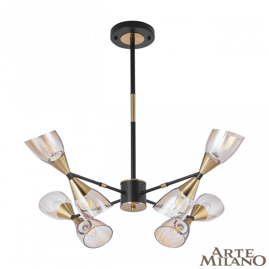 Люстра на штанге Arte Milano Neapolis 276708/8 BK/GD