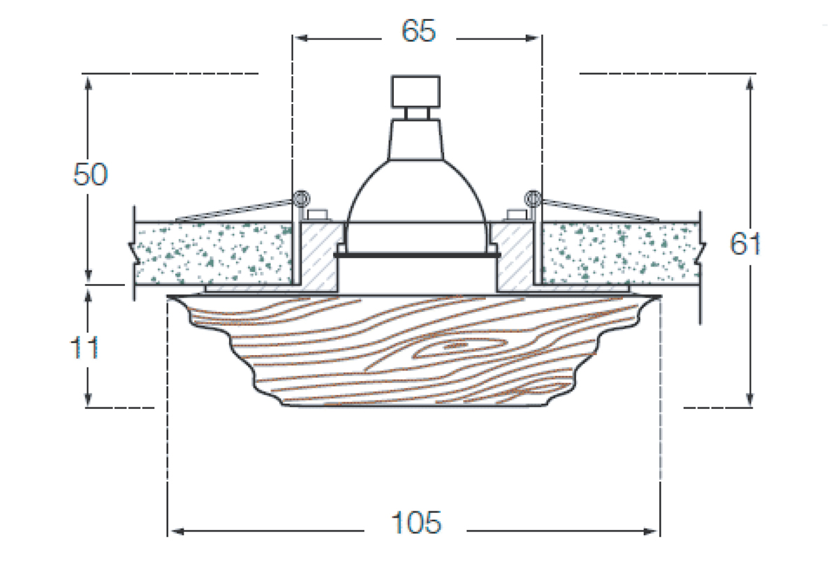 Накладка Donolux Downlight DL-001B-2