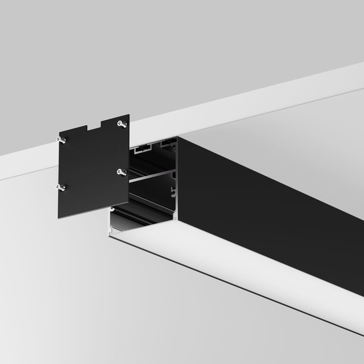 Алюминиевый профиль накладной-подвесной 50x50 Maytoni Led Strip ALM-5050T-B-3M 633009