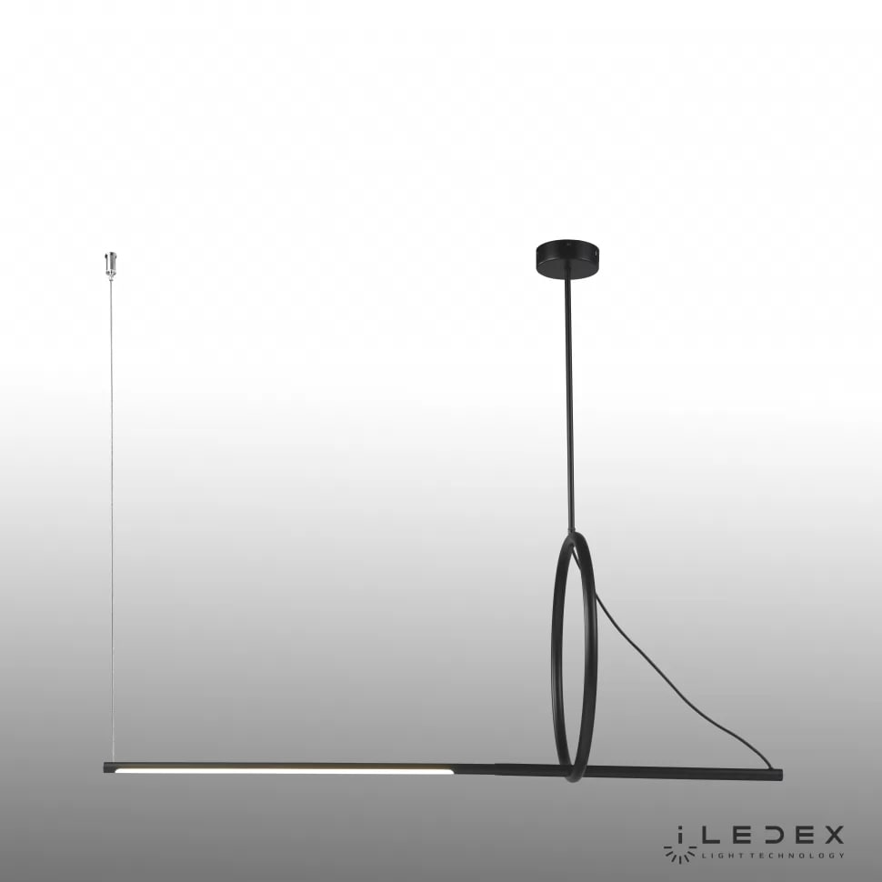 Подвесной светодиодный светильник iLedex Zoom 8075P/S-18W-3000K MBK-WH УЦ