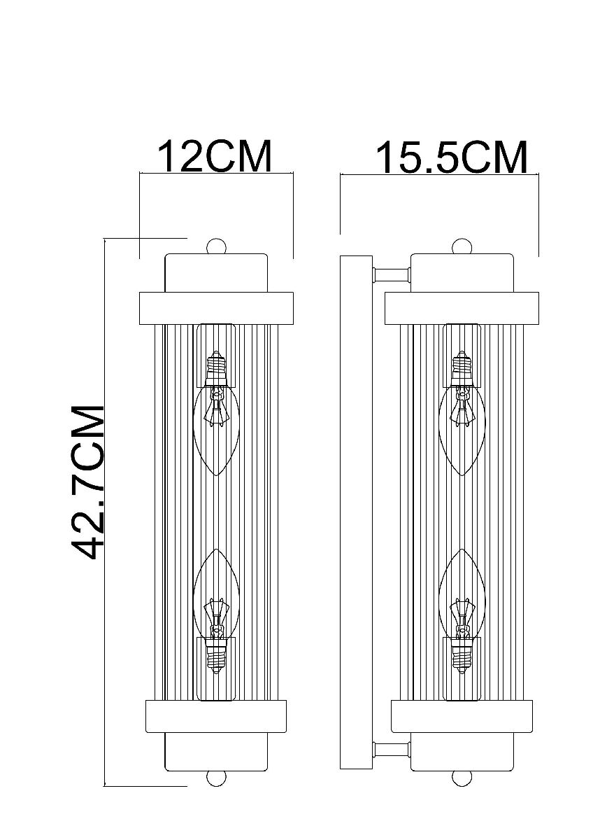 Настенный светильник Arte Lamp Hanna A1070AP-2BK