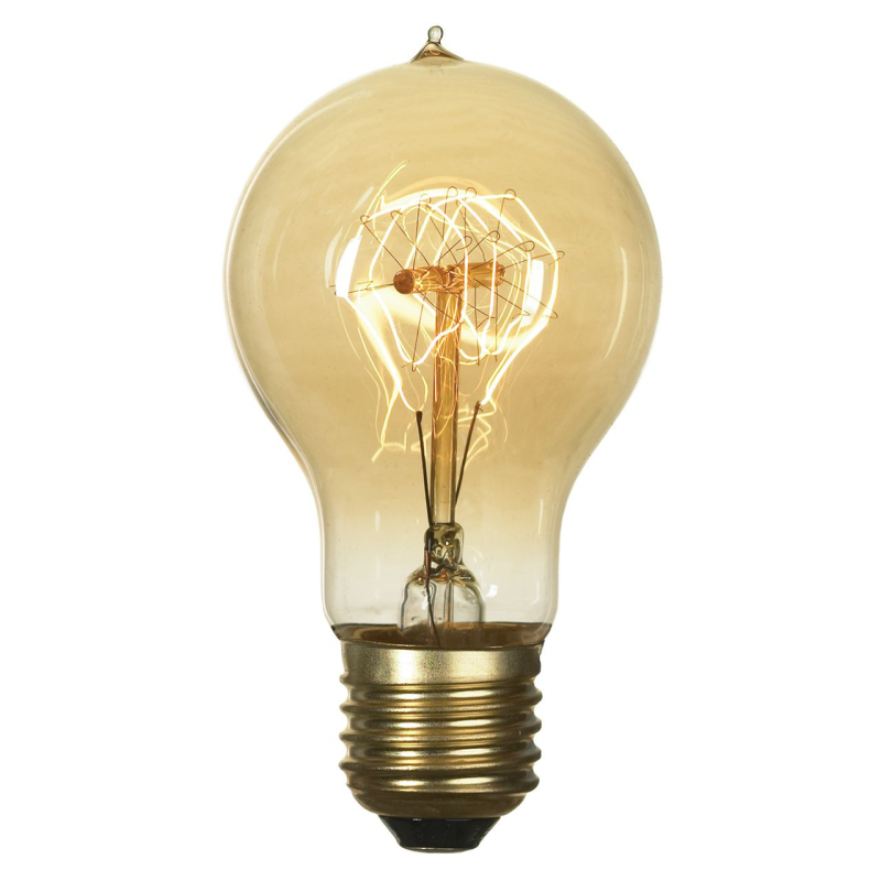 Лампа накаливания Lussole LOFT E27 60W 2700K груша прозрачная GF-E-719