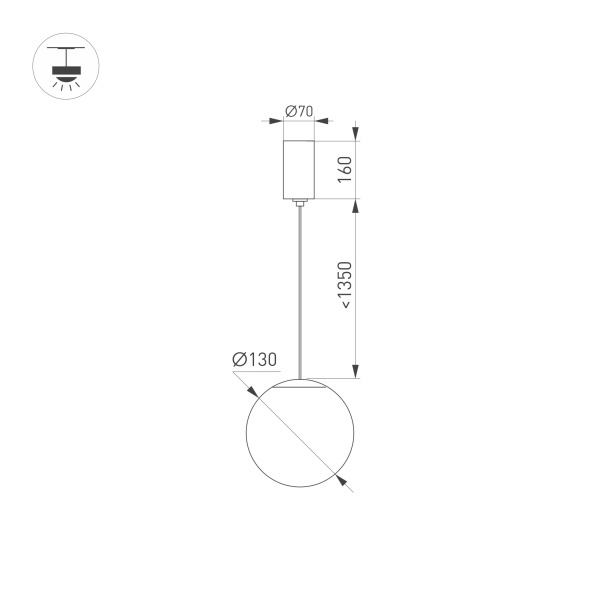 Подвесной светильник Arlight SP-Beads-Hang-R130-10W Warm3000 036524