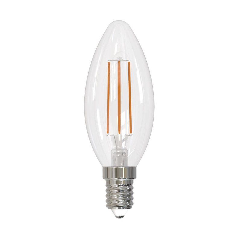 Лампа светодиодная филаментная (UL-00005164) Uniel E14 11W 3000K прозрачная LED-C35-11W/3000K/E14/CL PLS02WH