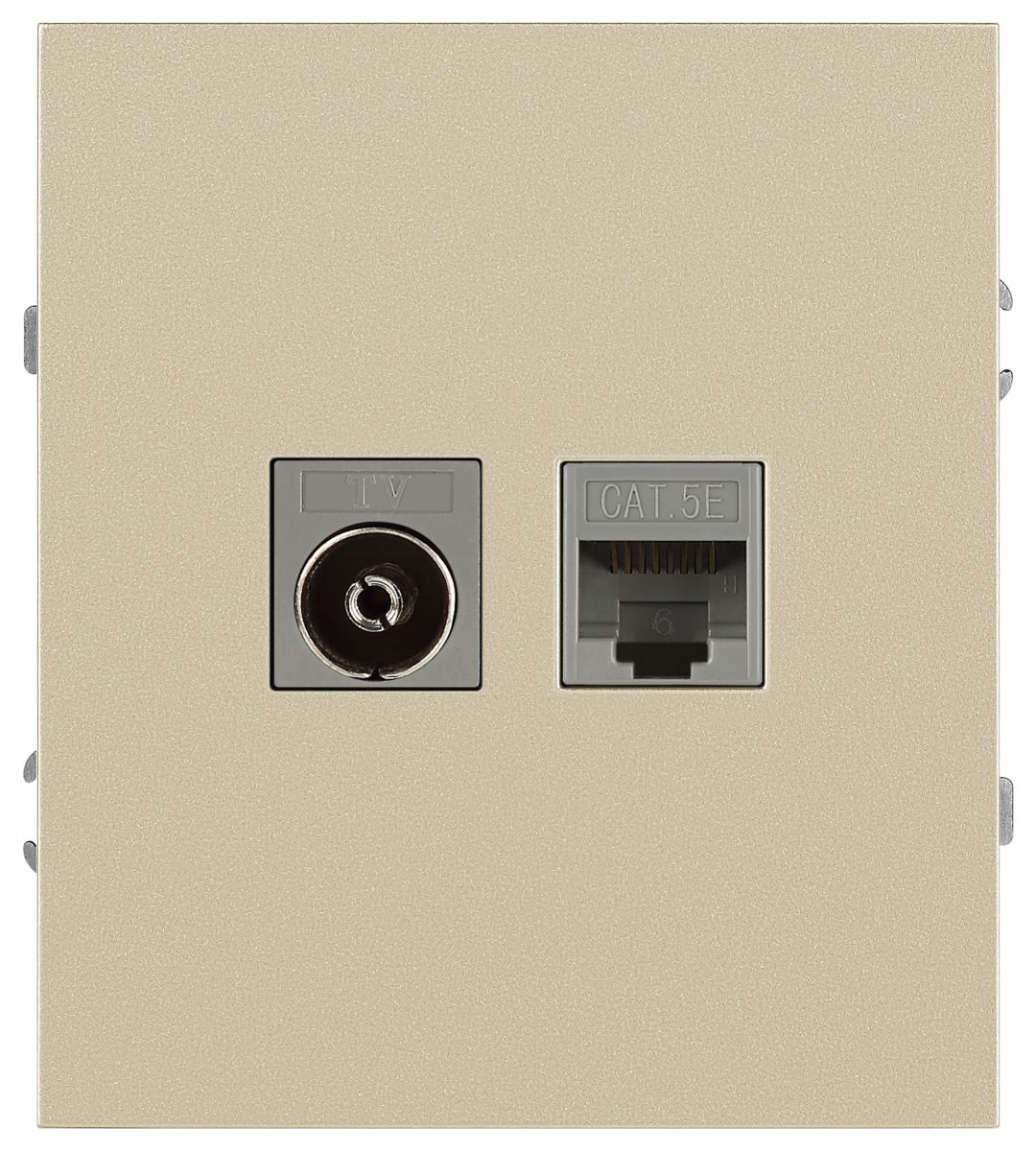 Розетка Эра Arktik 16-3110-04 комбинированная RJ45+TV шампань Б0070497