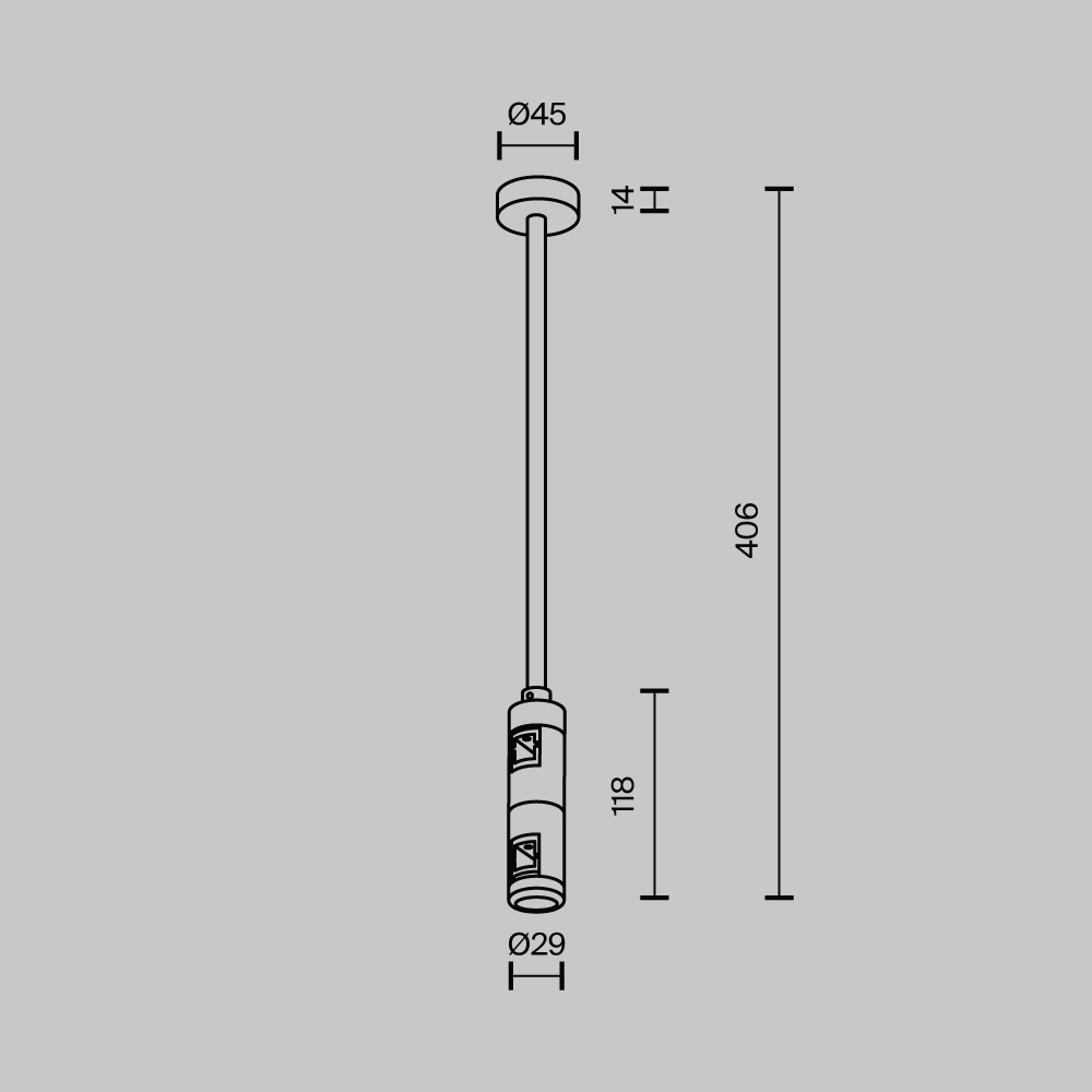 Крепление потолочное двойное Maytoni Flarity TRA158C-D1-B