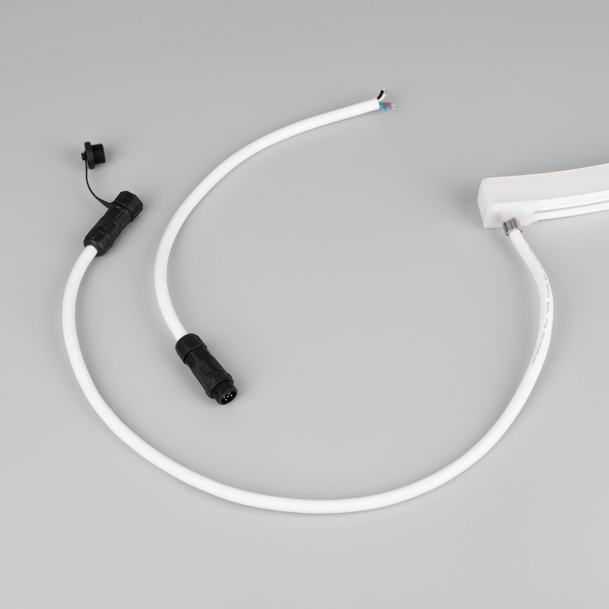 Светодиодная лента герметичная Arlight MOONLIGHT-PRO-SIDE-X336-20x20mm 24V RGBW-Warm (12 W/m, IP67, 10m, wire x2) (Вывод боковой) 054986