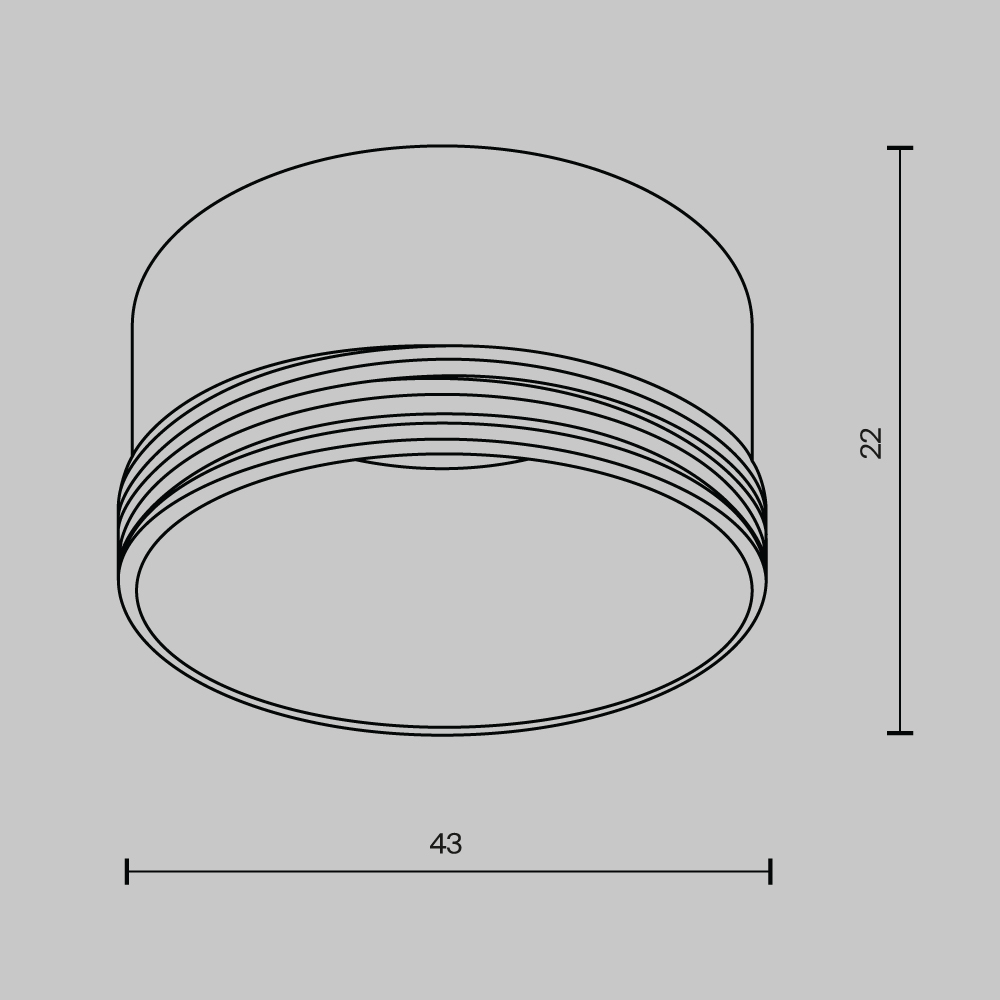 Кольцо декоративное для однофазного трекового светильника Maytoni Technical Focus LED  RingS-5-W