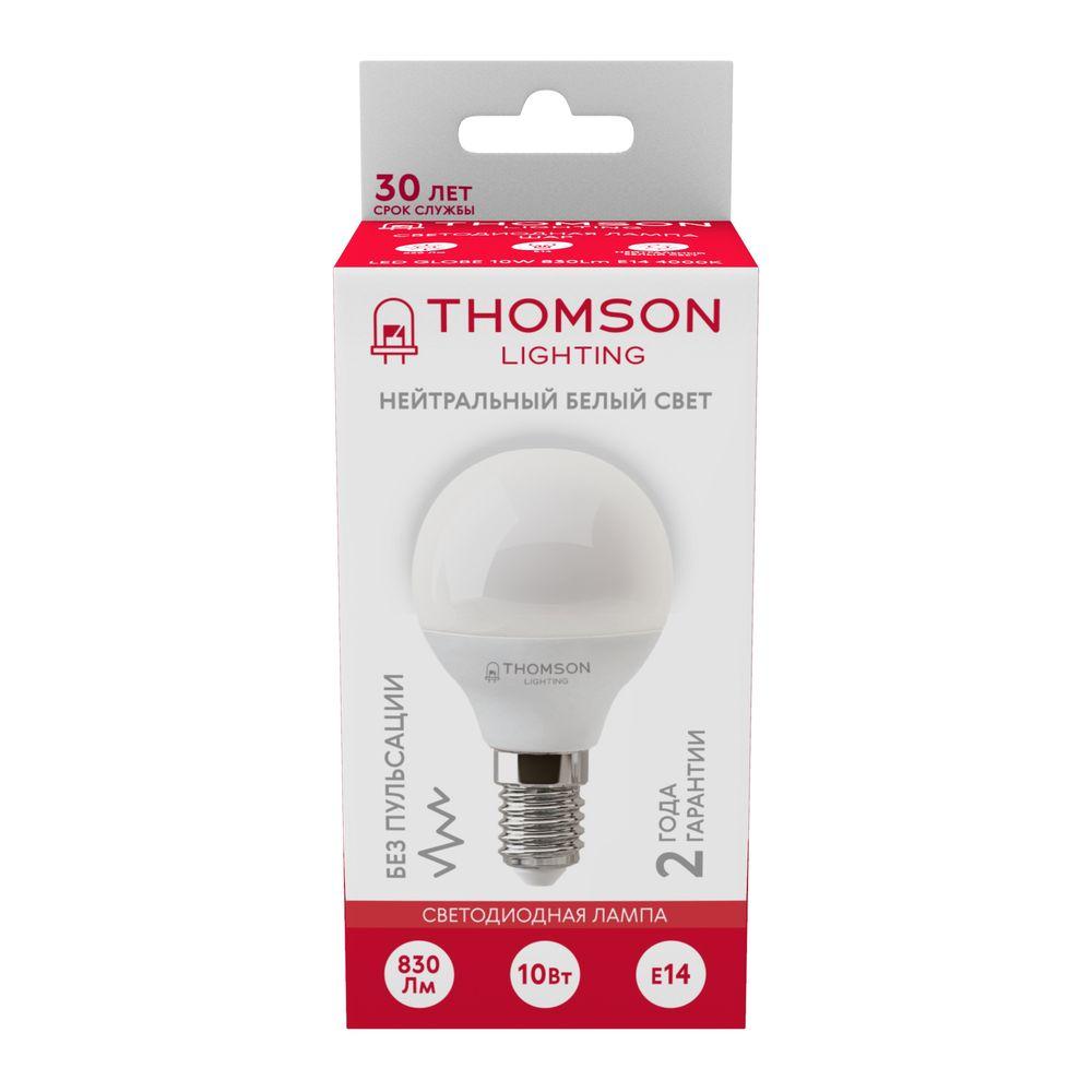 Лампа светодиодная Thomson E14 10W 4000K шар матовый TH-B2036