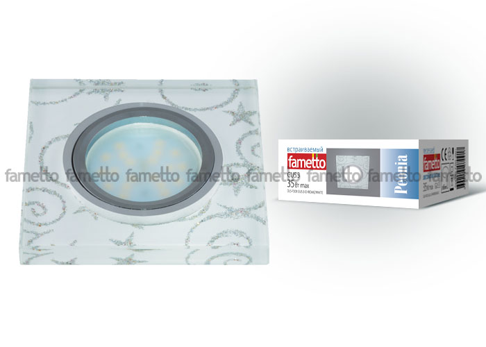 Встраиваемый светильник Fametto Peonia DLS-P203 GU5.3 CHROME/WHITE 10127