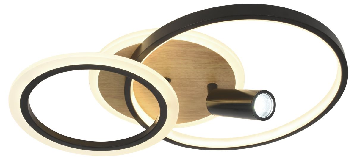 Потолочный светильник Эра Модерн Rondo CLL-1 85W 3K-6,5K RC BK