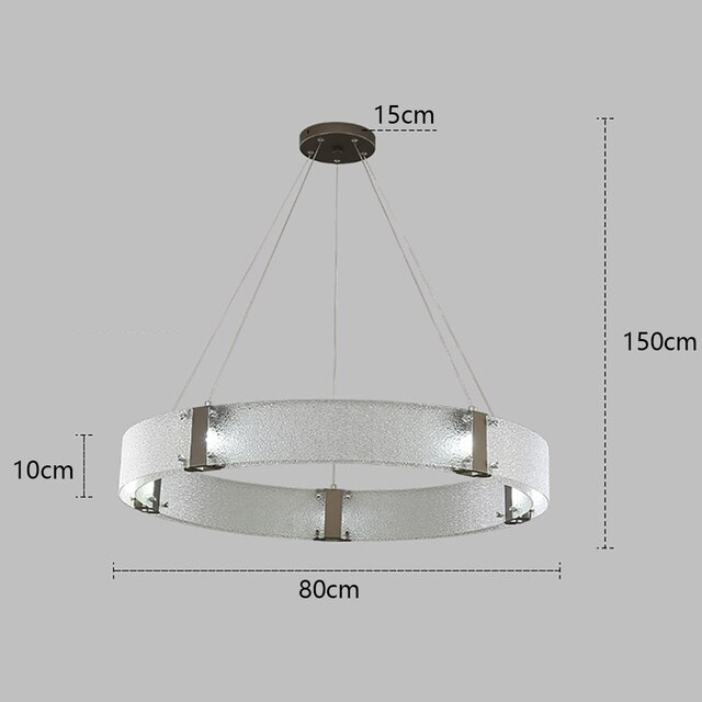 Подвесной светильник Delight Parallel Ring 8028P/D800 black/white