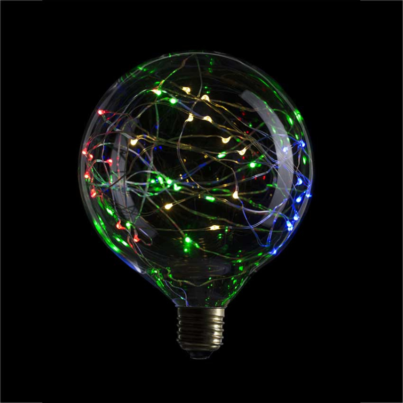 Лампа светодиодная филаментная Sun Lumen E27 1,5W RGB прозрачная 057-059