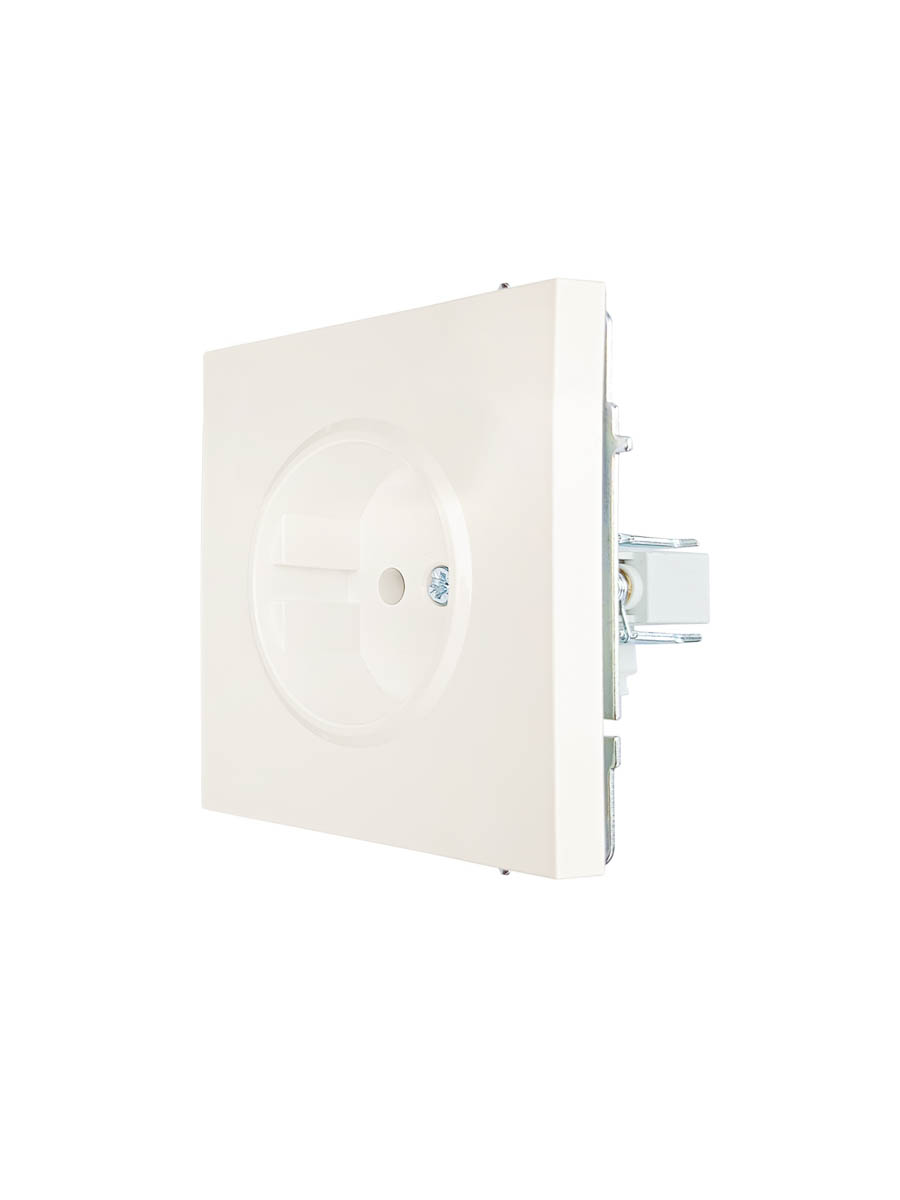 Розетка б/з ПБТ слоновая кость безвинтовой зажим/клемма Lezard Zima 704-9088-121BQC