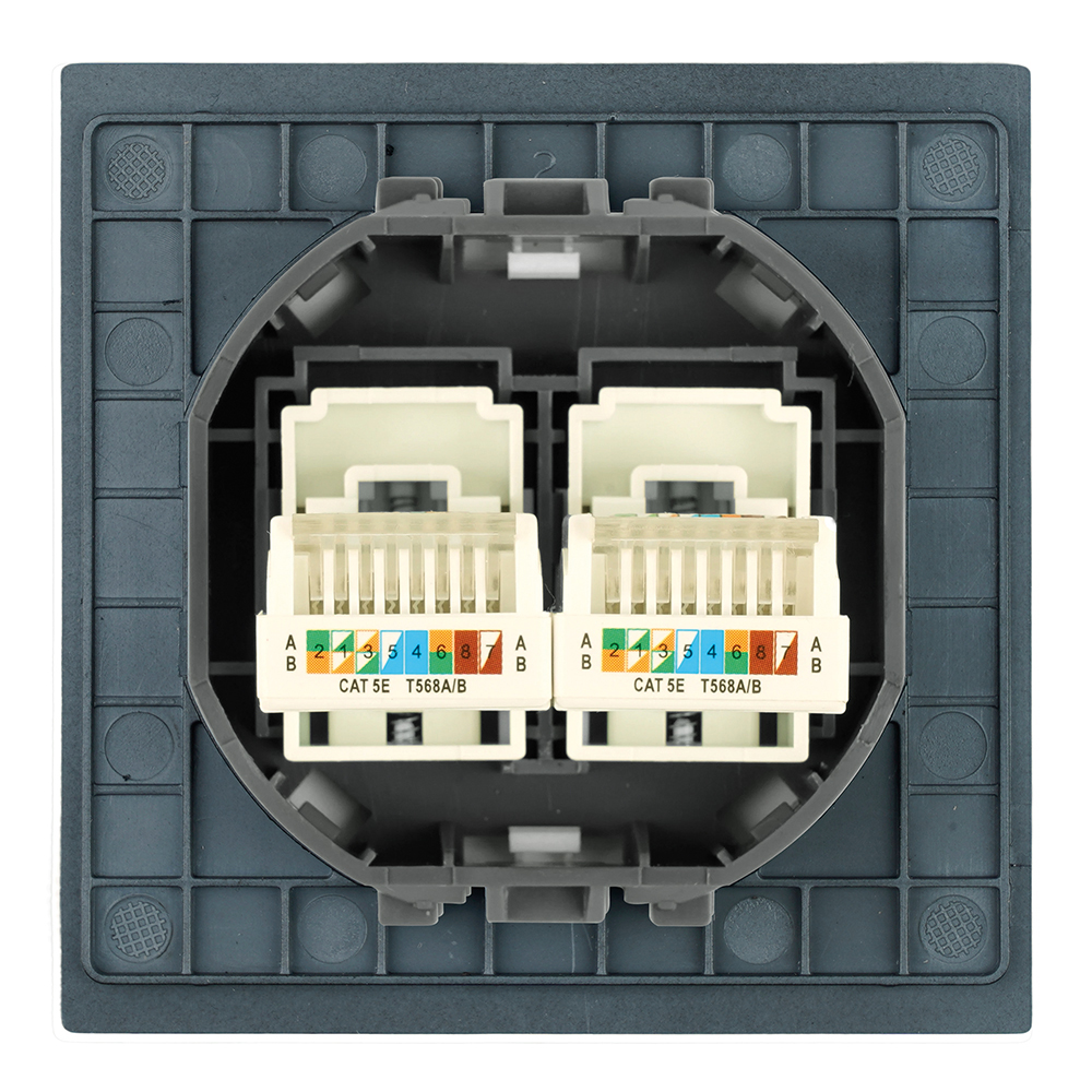 Розетка компьютерная 2-местная RJ-45 (механизм) Stekker Мия RST00-3111-05 50451