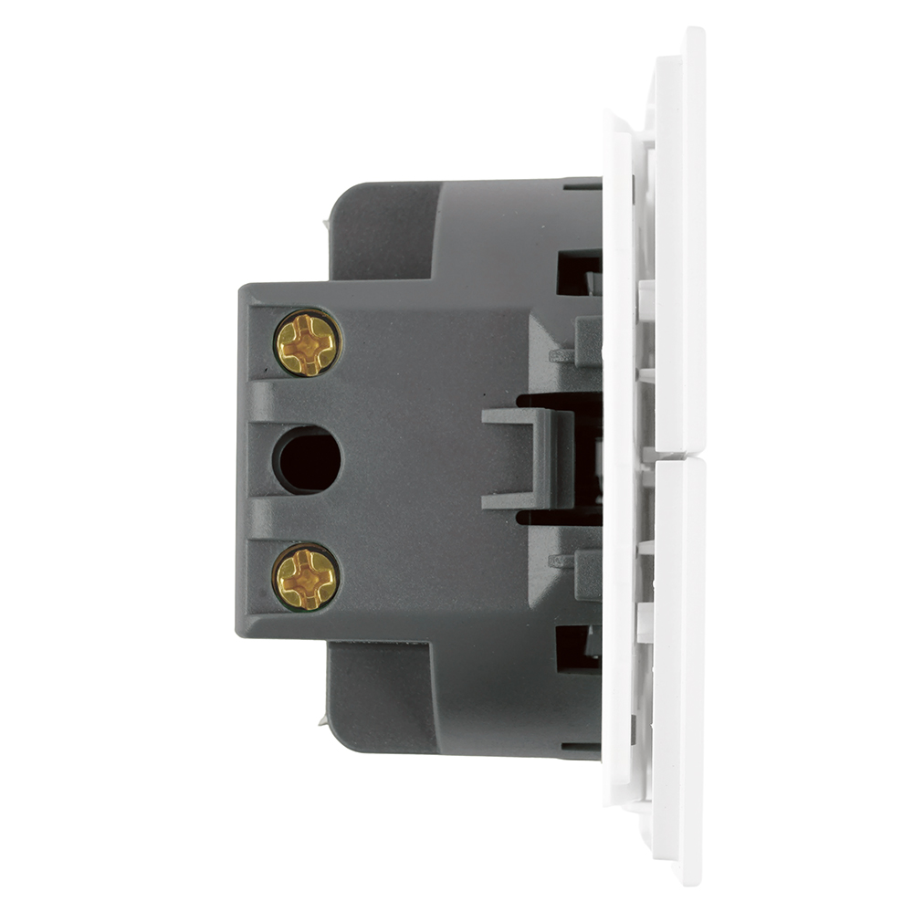 Выключатель 2-клавишный c индикатором (механизм) Stekker Мия 250В 10А RSW10-3102-01 белая магнолия 50432