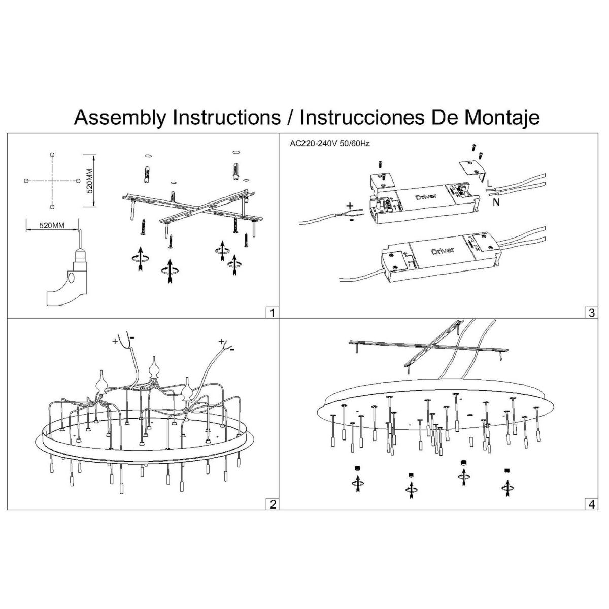 Основание потолочное 24L Mantra Modular Light Florones 9374