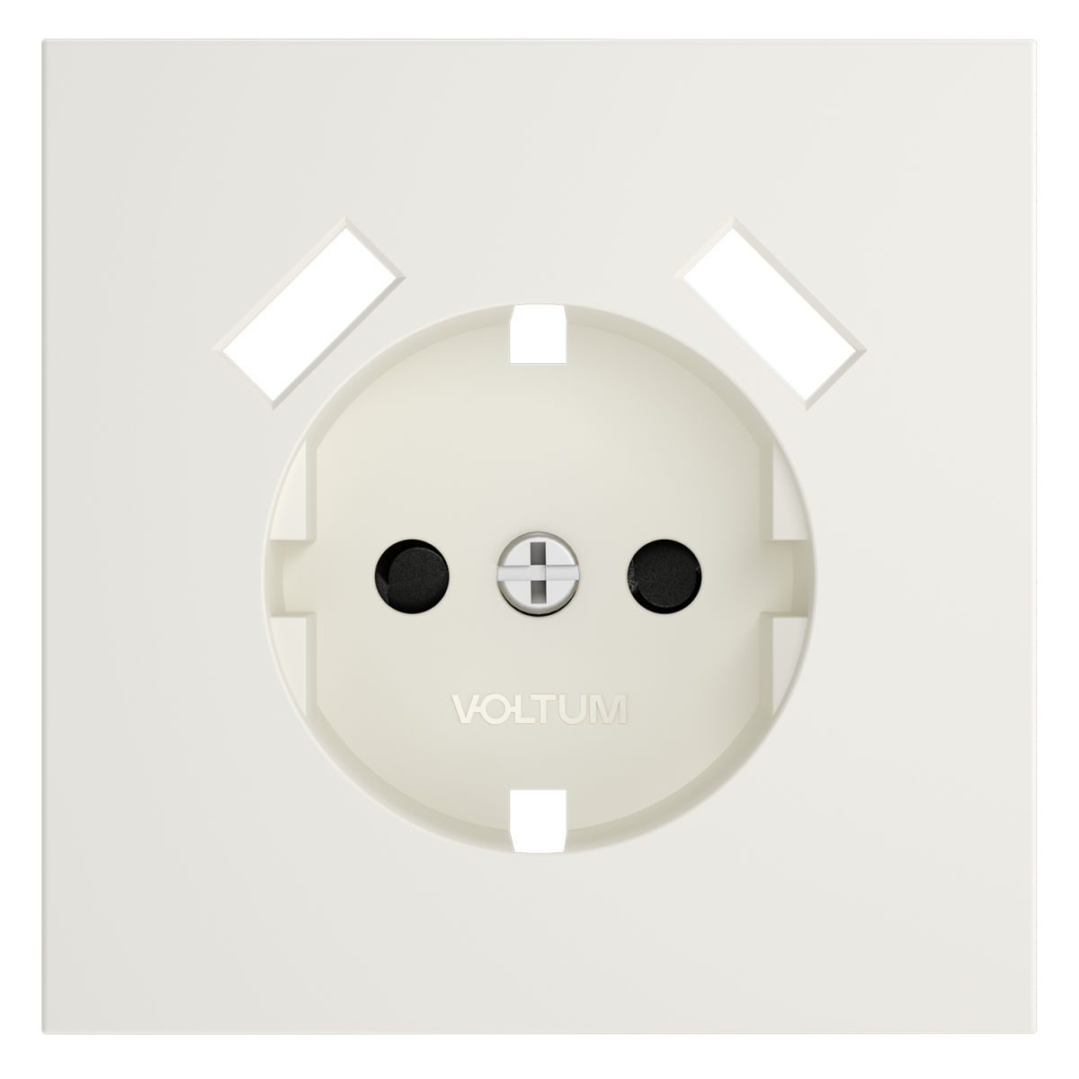 Накладка для розетки с заземлением и защитными шторками, с USB A+A Voltum S70 (хлопок) VLS000913