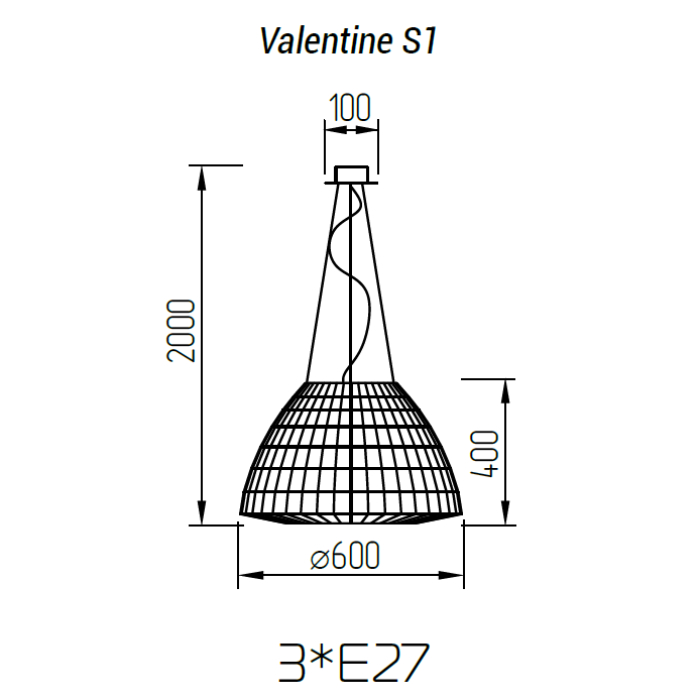 Подвесной светильник TopDecor Valentine S1 01 05p