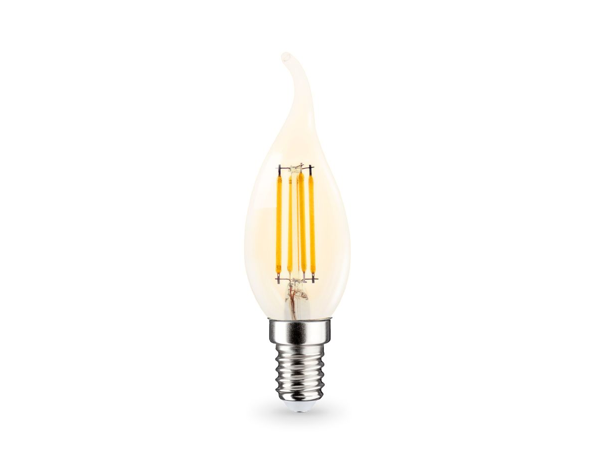 Филаментная светодиодная лампа Ambrella Light Bulbing E14 11W 2700K свеча на ветру 351123