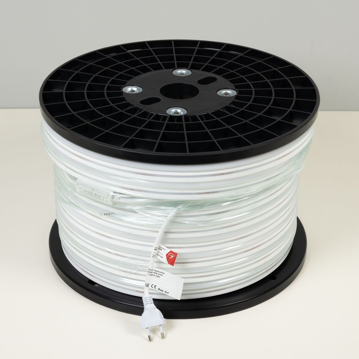 Светодиодная герметичная лента Arlight WAVE-SIDE-A120-12x25mm 230V Warm3000 (12 W/m, IP67, 50m, wire x2) 051933