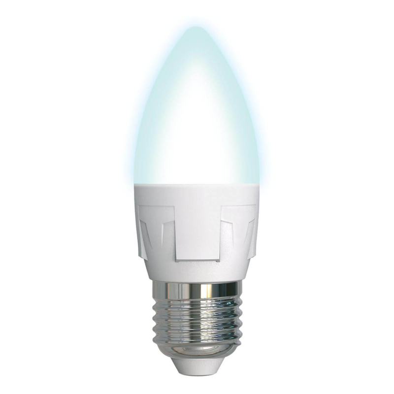 Лампа светодиодная диммируемая (UL-00004295) Uniel E27 7W 4000K матовая LED-C37 7W/4000K/E27/FR/DIM PLP01WH