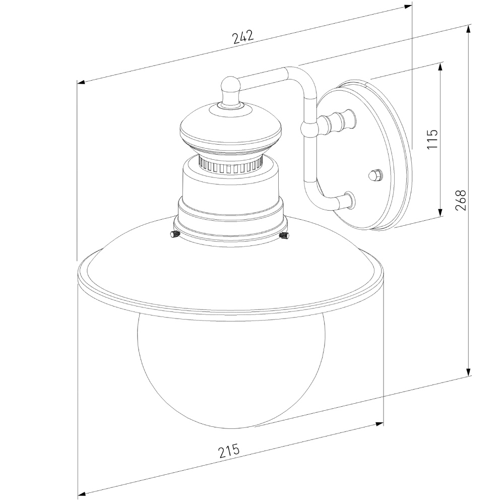 Уличный настенный cветильник Elektrostandard Talli D GL 3002D брауни 4690389106569