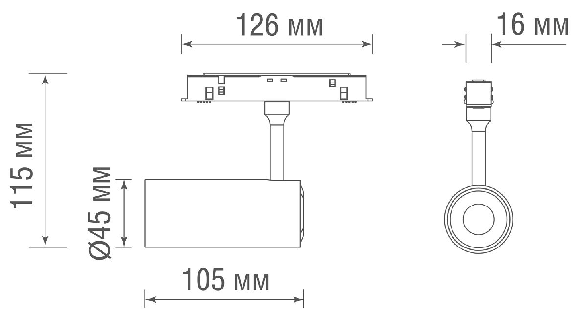 Трековый светильник Donolux Alpha DL20295WW10BrND