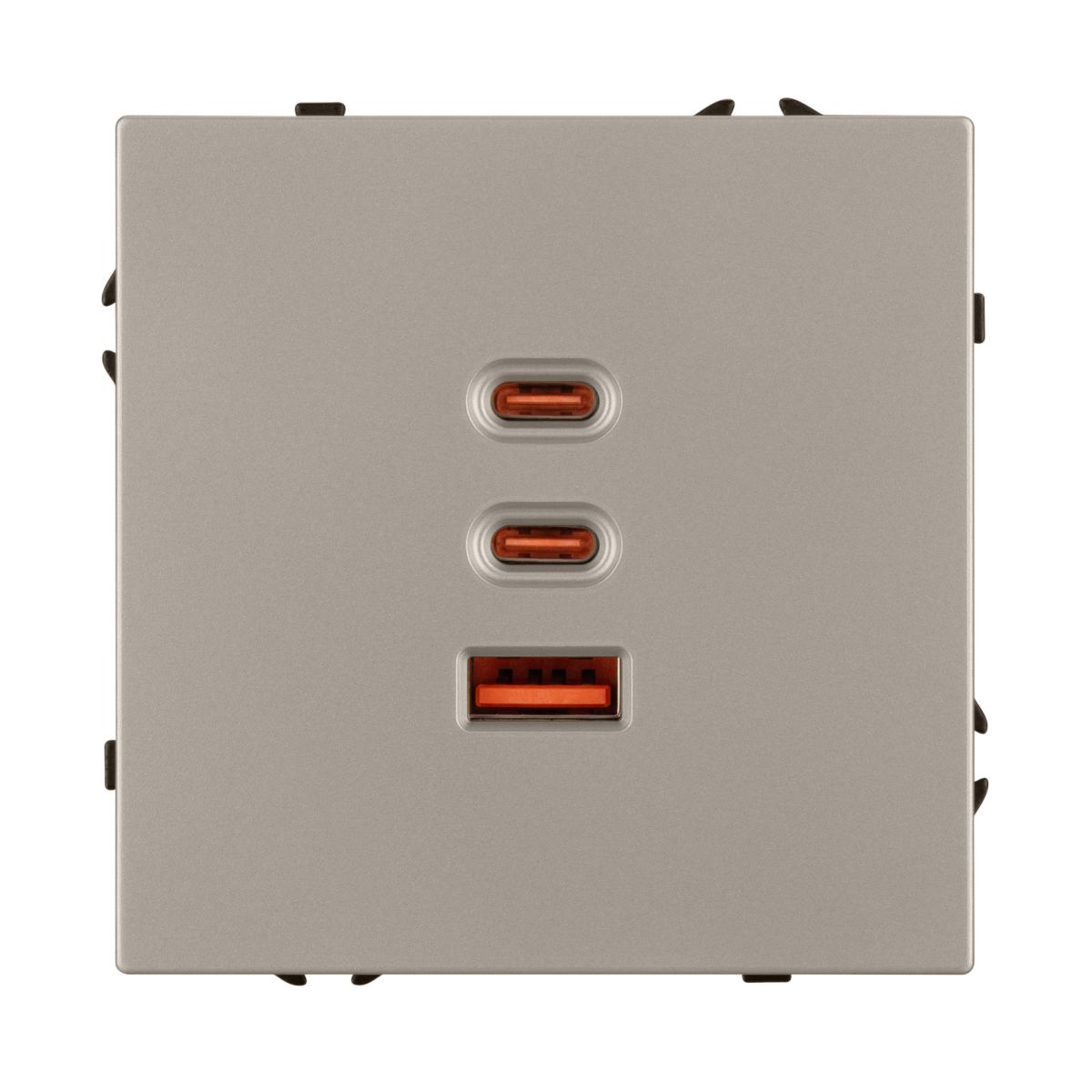 USB Розетка тип А+С+С софт-тач кашемир Arlight SCT-MUACC-SFPL-FC-CA (65W, QC3) 061835(1)
