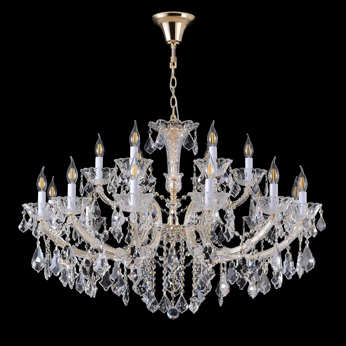 Подвесная люстра Crystal Lux CRISTELLE SP12+6 GOLD