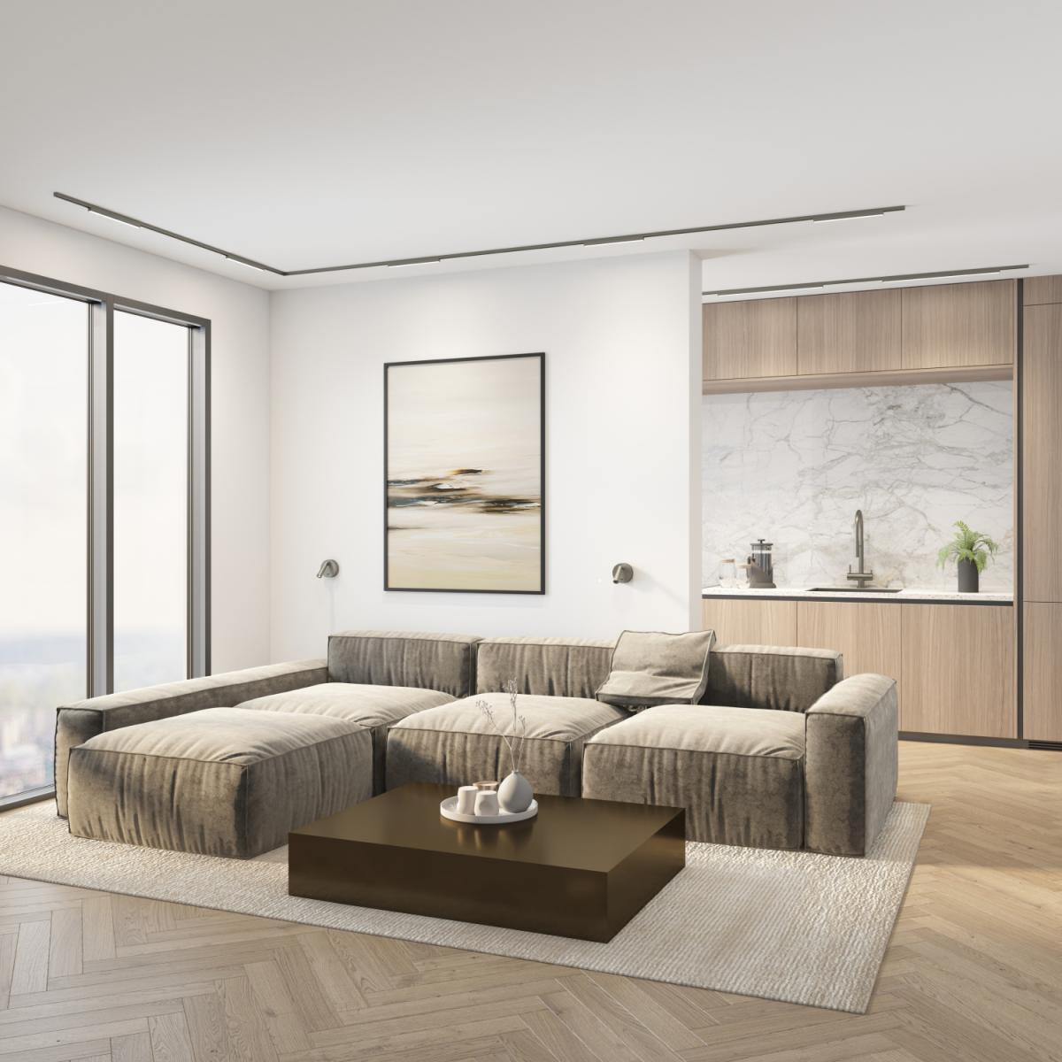 Трековый однофазный светильник Denkirs Shine linear DK5752-DN