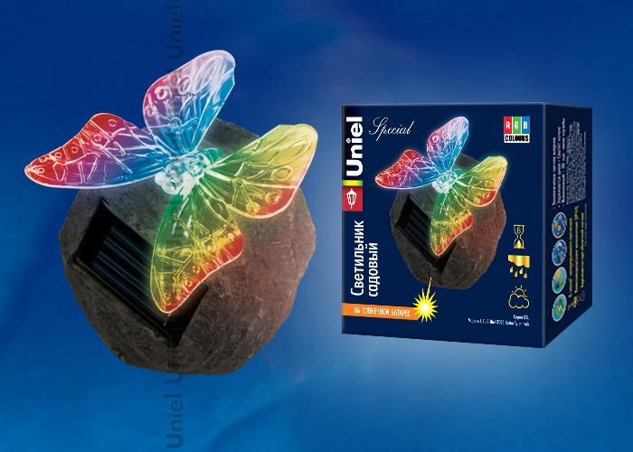 Светильник на солнечных батареях (10222) Uniel USL-S-116/RT085 Butterfly on Rock