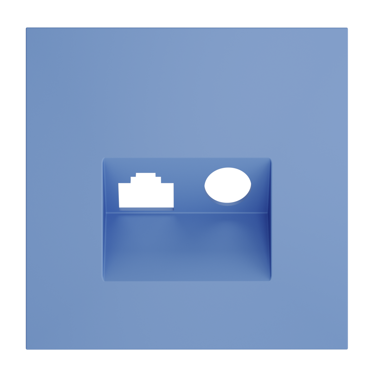 Накладка для розетки TV+RJ45 кат. 6 Voltum S70 (деним) VLS002715