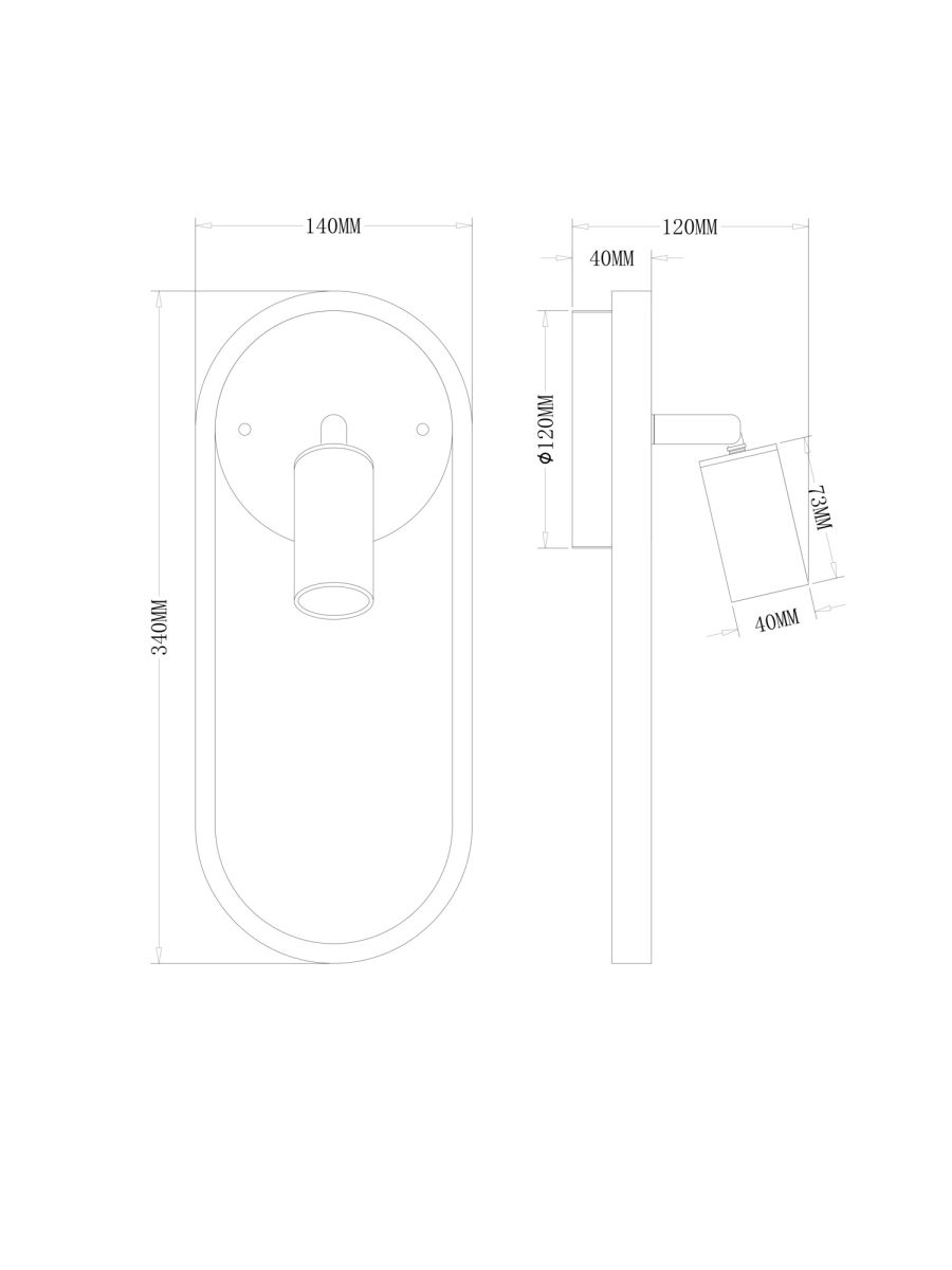 Настенный светильник Freya Tumbler FR6074WL-L10G