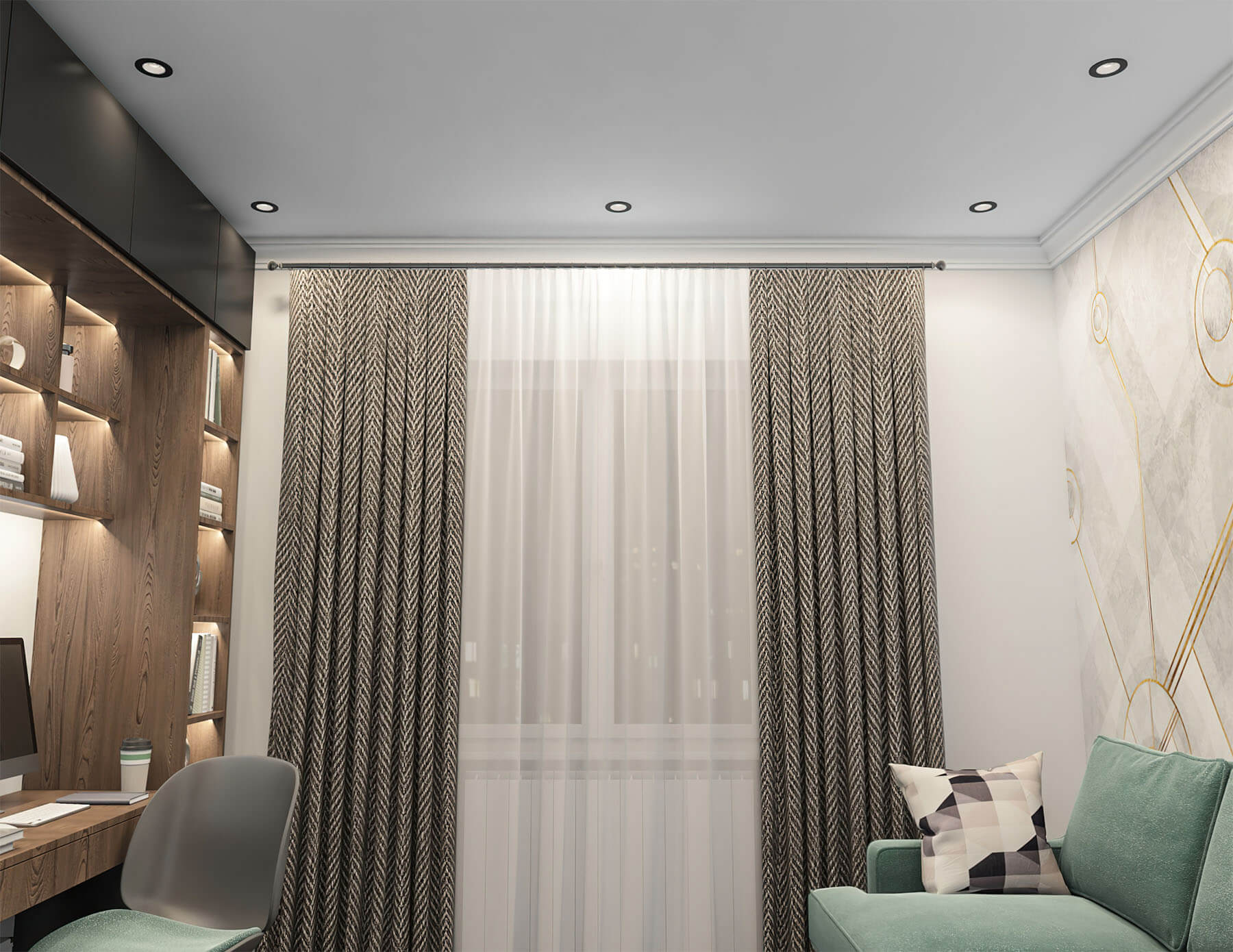 Встраиваемый светильник поворотный Denkirs DK3061-BK+WH