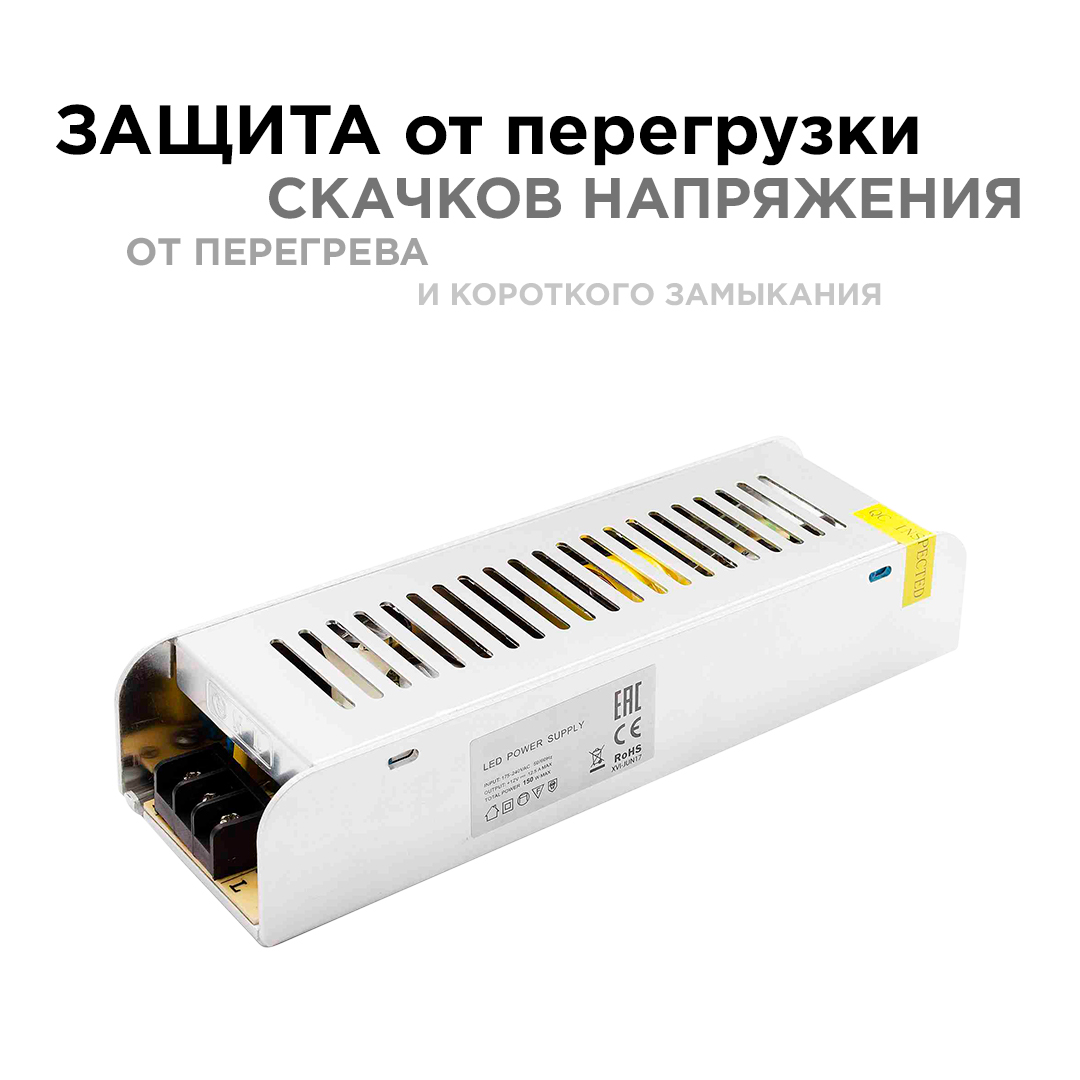 Блок питания Apeyron 12В 150Вт IP20 12,5А PS3-50