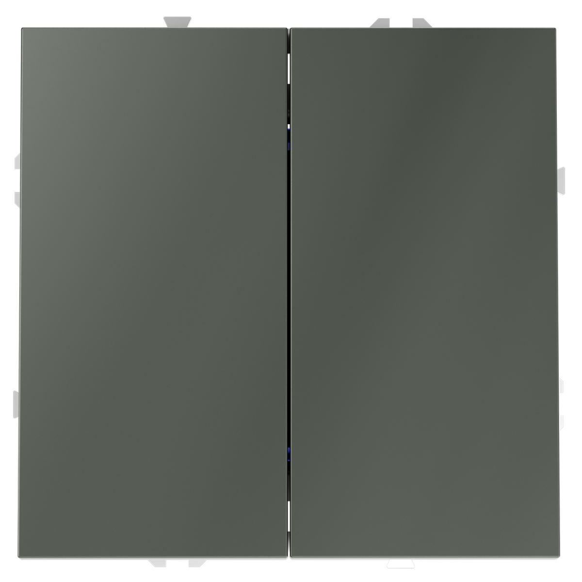 Перекрестный переключатель встраиваемый Voltum S70 двухклавишный 10А, (титан) VLS020506