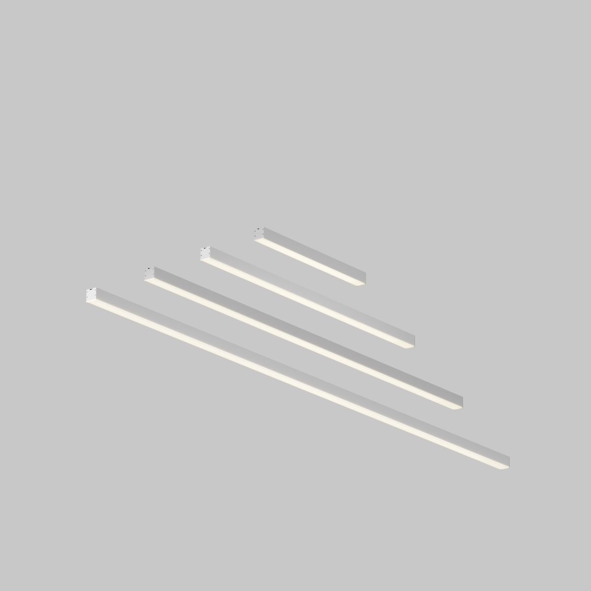 Линейный подвесной светильник Maytoni Technical 4000K 35x35 (Серебро, 1 м) LL312004