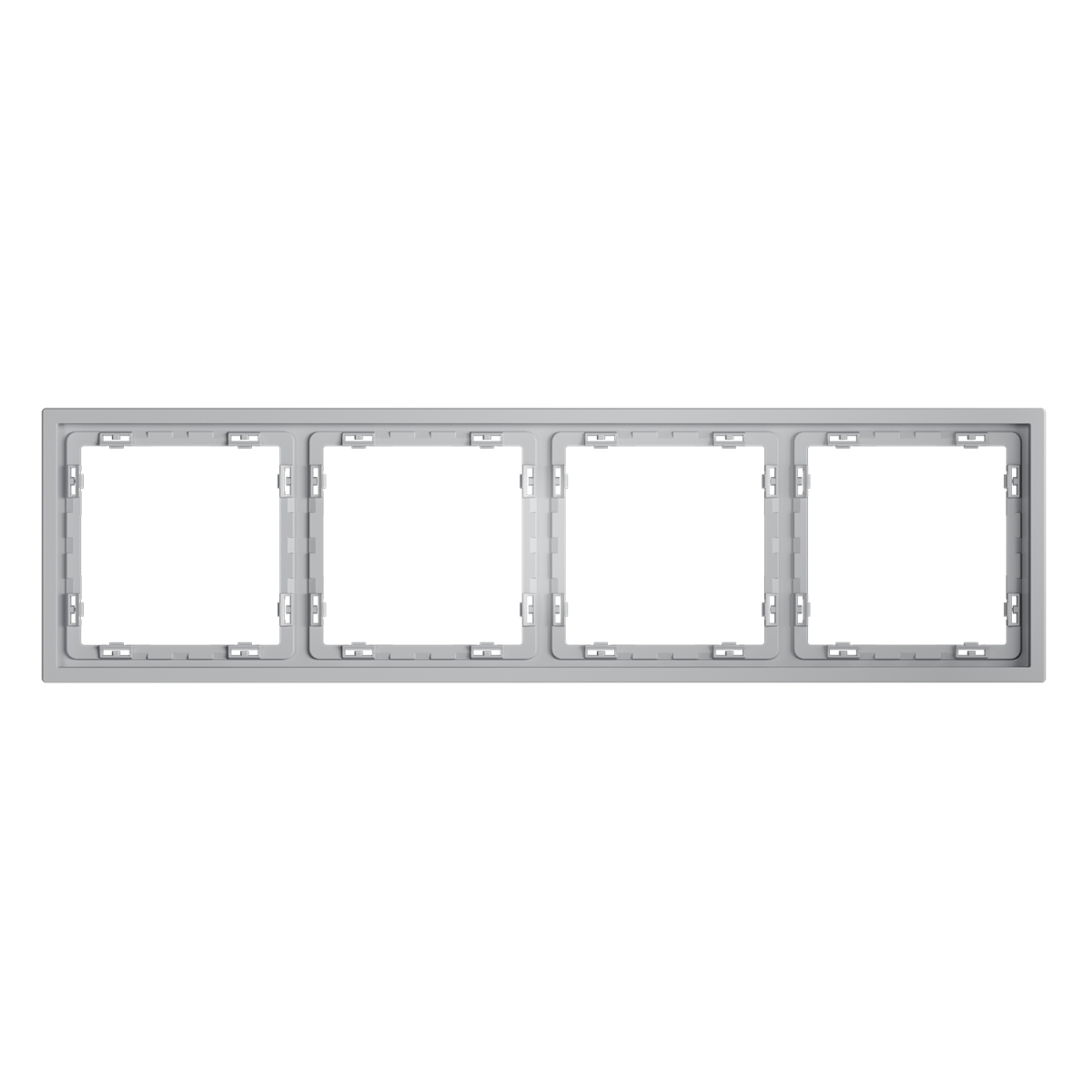 Рамка пластиковая Voltum S70 на 4 поста, (серый) VLS100416