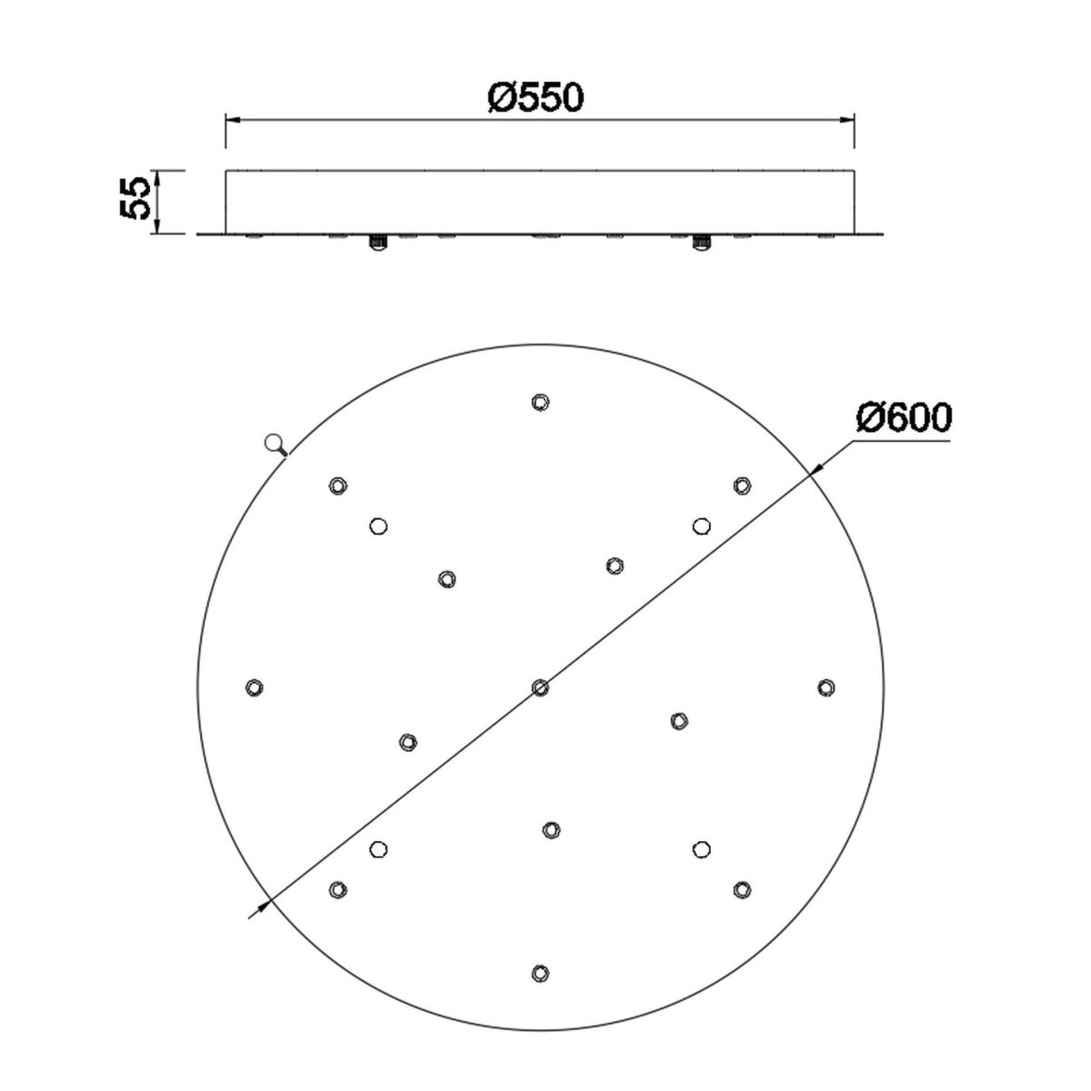 Основание потолочное 14L Mantra Modular Light Florones 9370