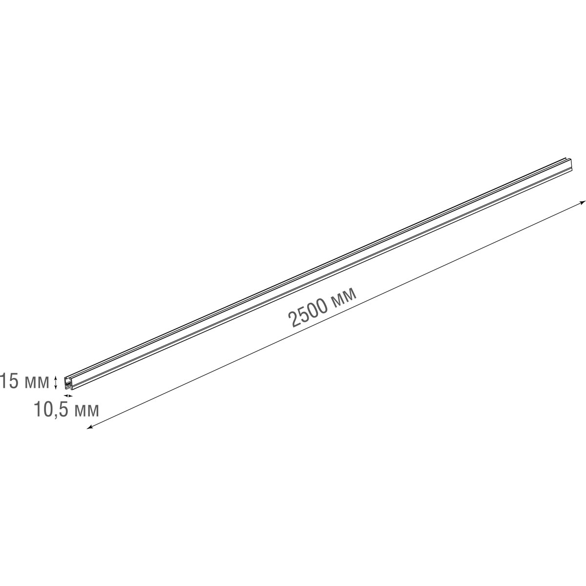 Шинопровод накладной Donolux Slim Line Mini DLSM2500CB