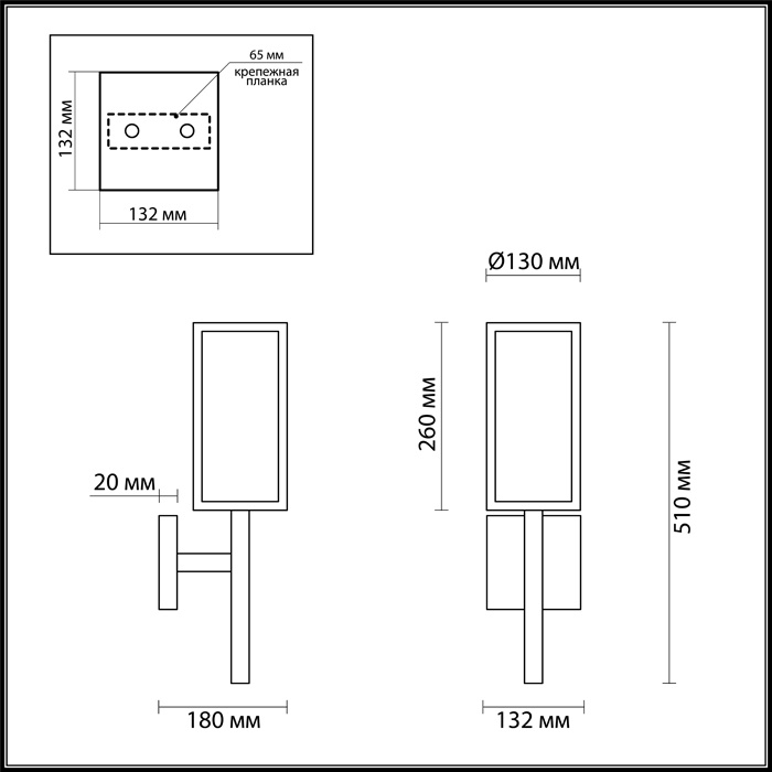 Уличный настенный светильник Odeon Light Argos 4168/1W