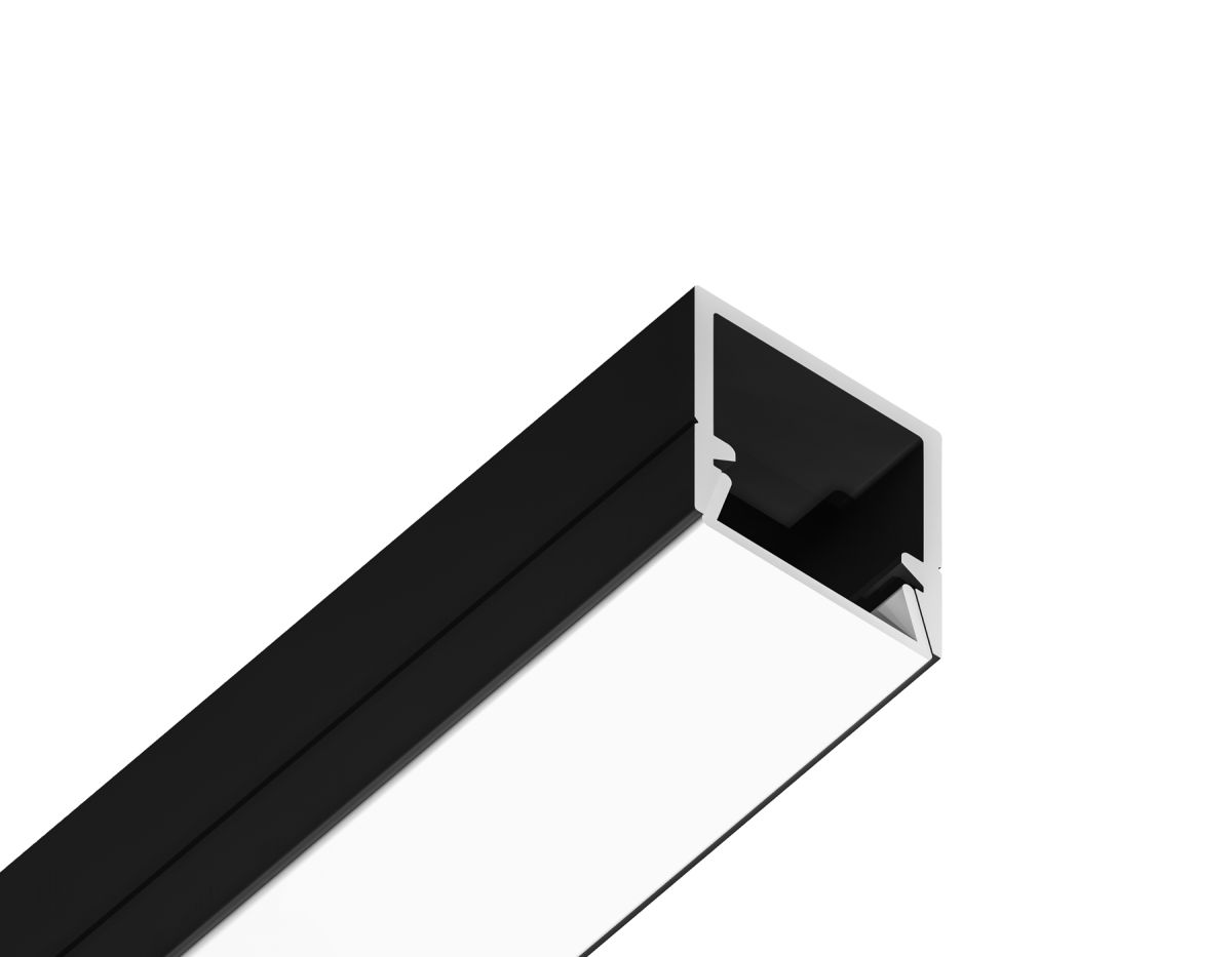 Алюминиевый профиль накладной 10*10 для светодиодной ленты до 8мм Ambrella Light Illumination GP1650BK