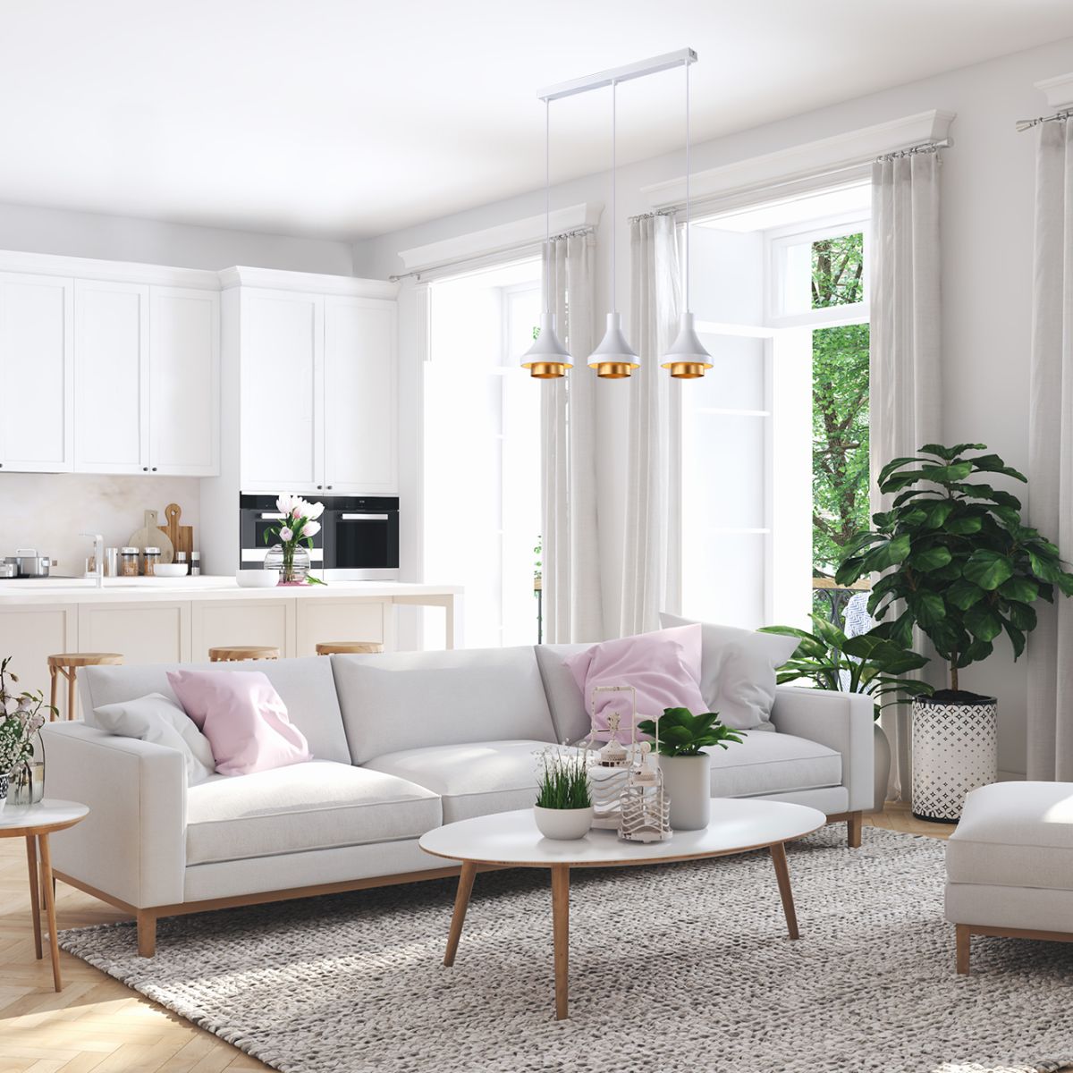 Подвесной светильник Escada Nora 1147/3S White